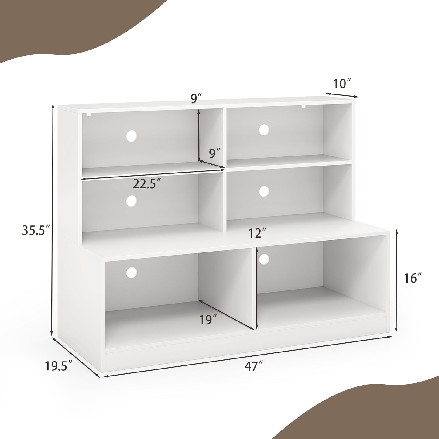 Entryway Shoe Cabinet with 2 Anti-tipping Kits-White