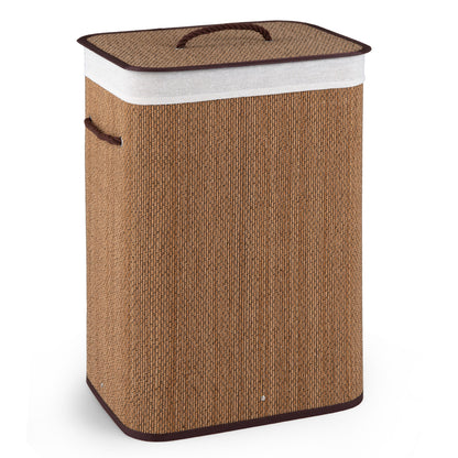 19 Gallon Bamboo Laundry Hamper with Removable Liner