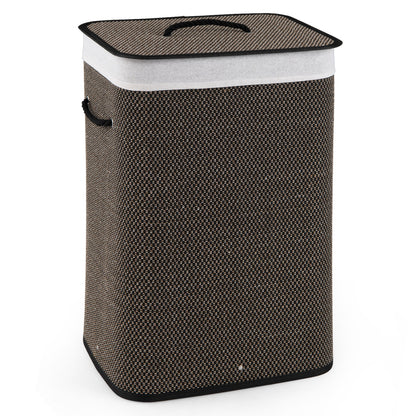 19 Gallon Bamboo Laundry Hamper with Removable Liner