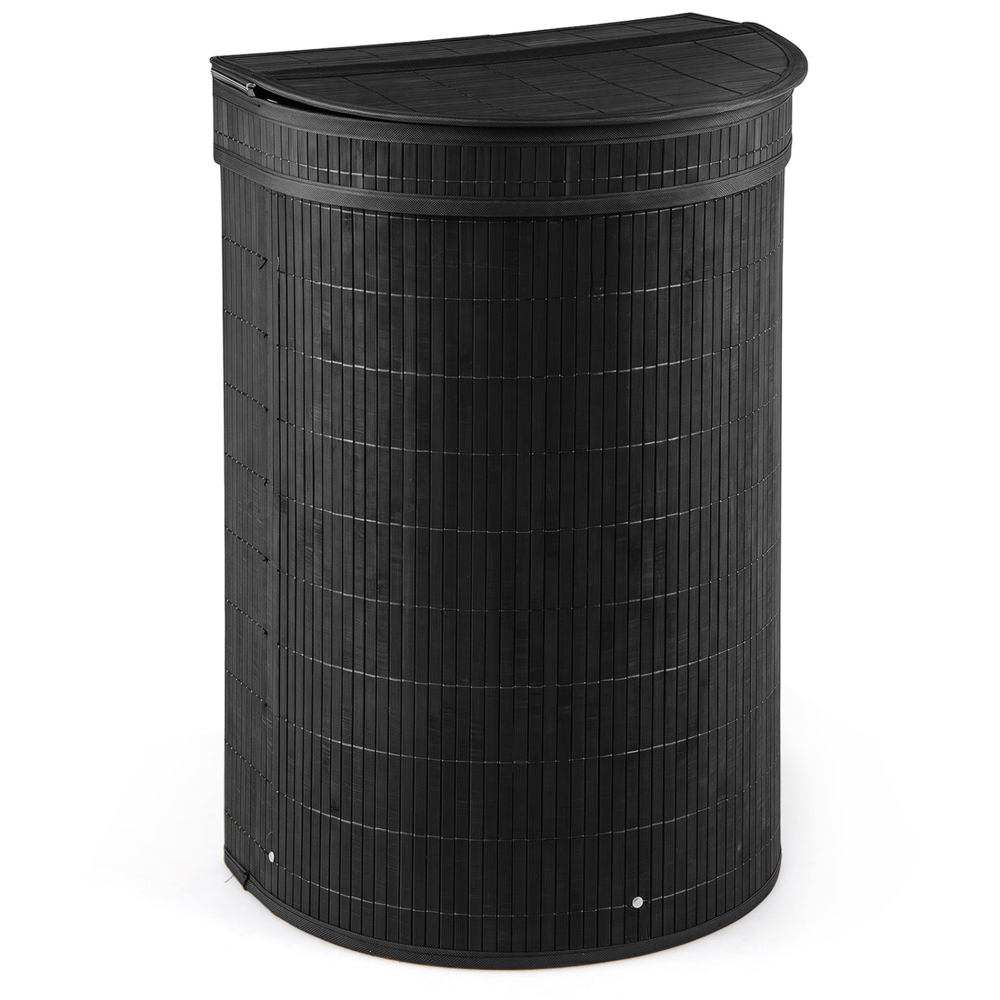 19 Gallon Bamboo Laundry Hamper with Zippered Lid