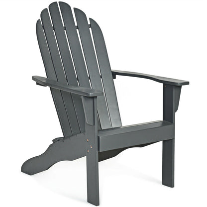 Acacia Wood Outdoor Adirondack Chair with Ergonomic Design