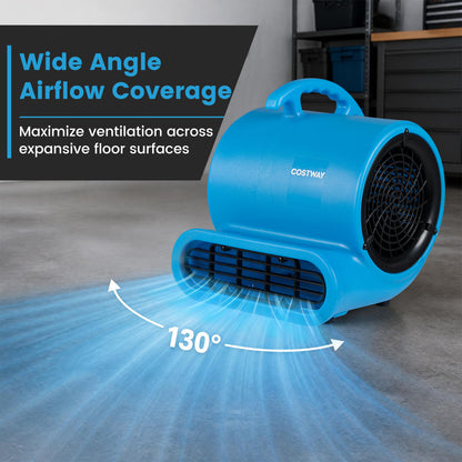 Air Mover Blower Fan 1/2 HP 2800 CFM 3-Speed Commercial