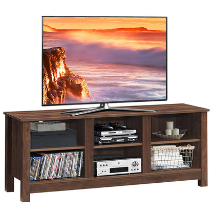 60 Inch Entertainment TV Stand Cabinet-Brown