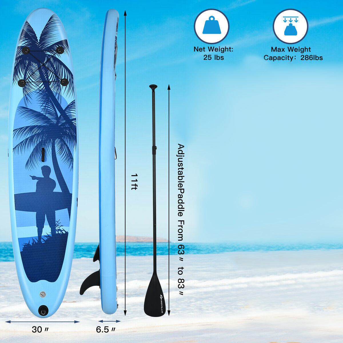 Adult Youth Inflatable Stand Up Paddle Board-S - L
