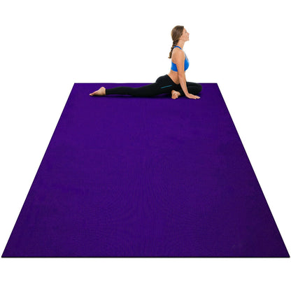 Large Yoga Mat 6' x 4' x 8 mm Thick Workout Mats-Purple