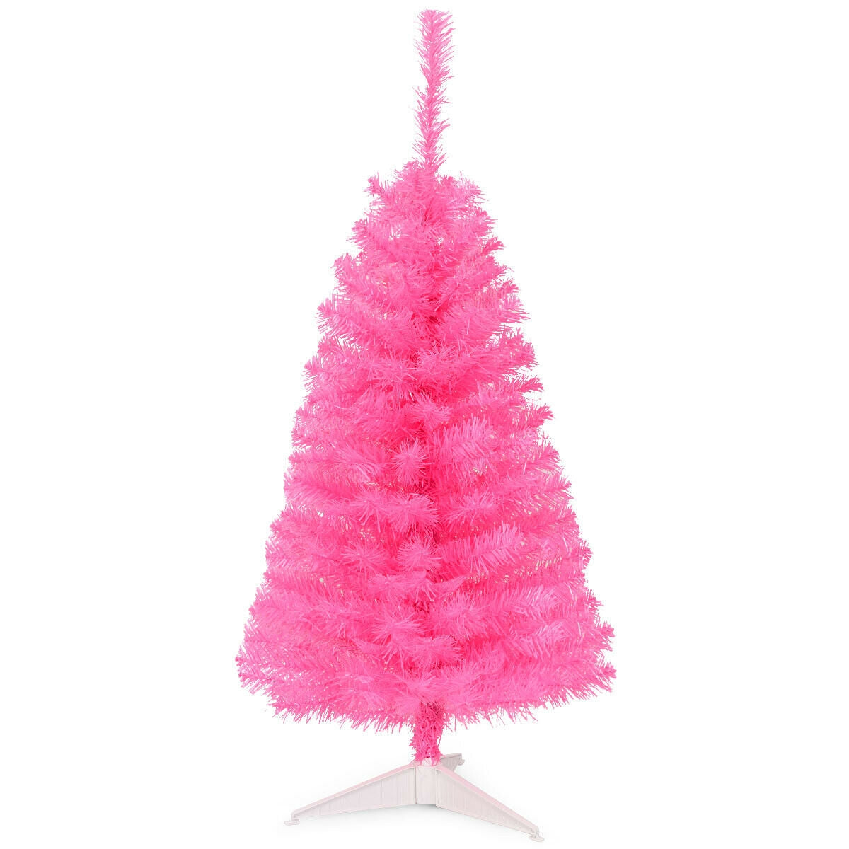 3 ft Premium Artificial Christmas Mini Tree with Stand-Pink - Pink