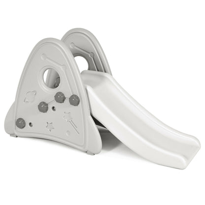 Freestanding Baby Slide Indoor First Play Climber Slide Set for Boys Girls -Gray - Gray