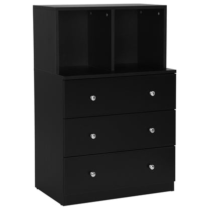 3 Drawer Dresser with Cubbies Storage Chest for Bedroom
