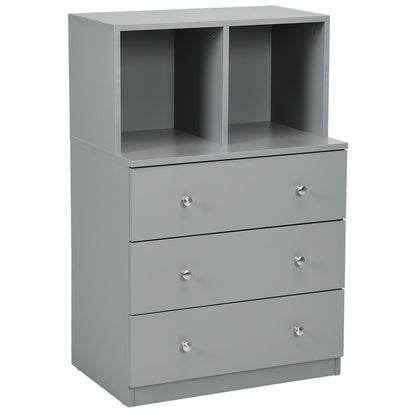 3 Drawer Dresser with Cubbies Storage Chest for Bedroom