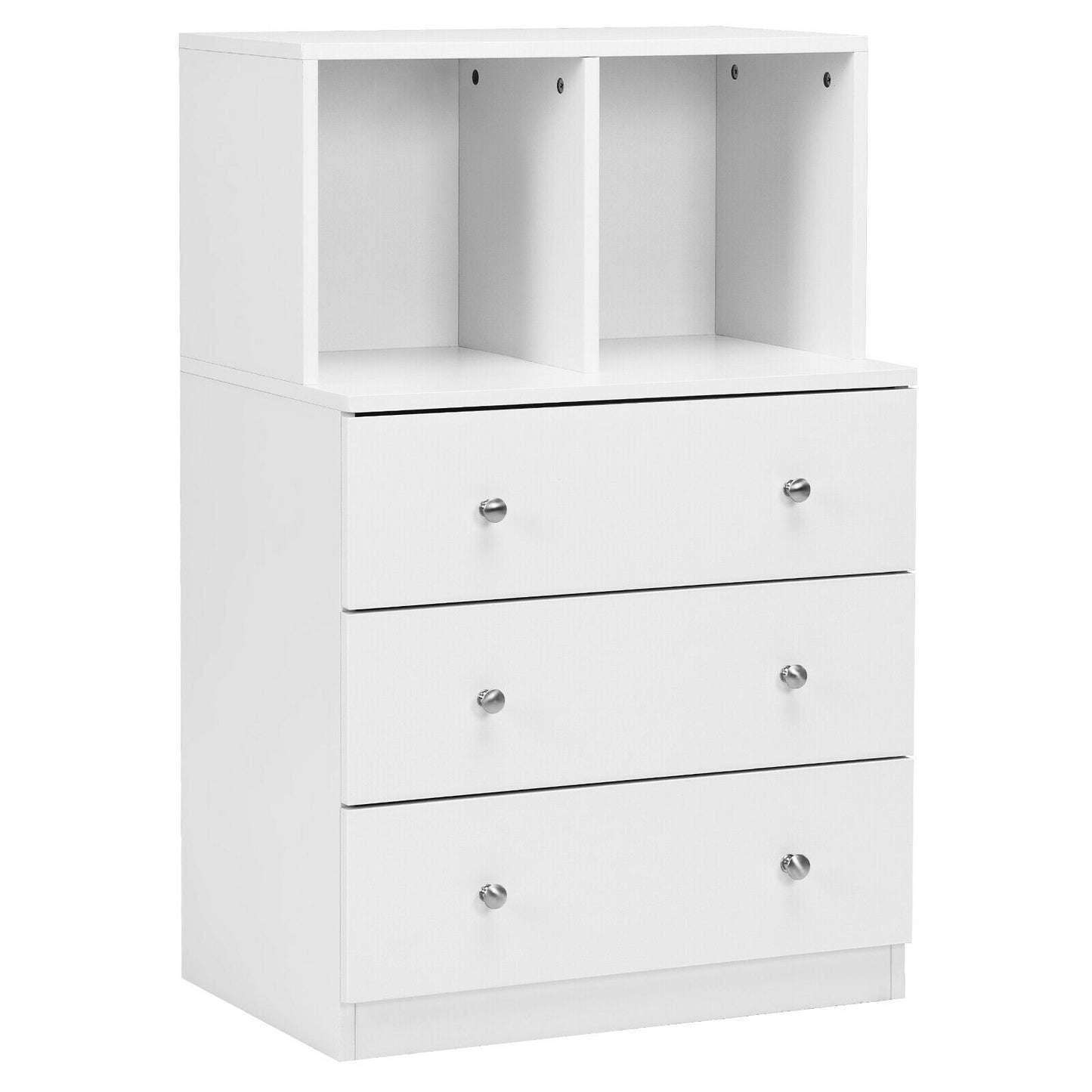 3 Drawer Dresser with Cubbies Storage Chest for Bedroom
