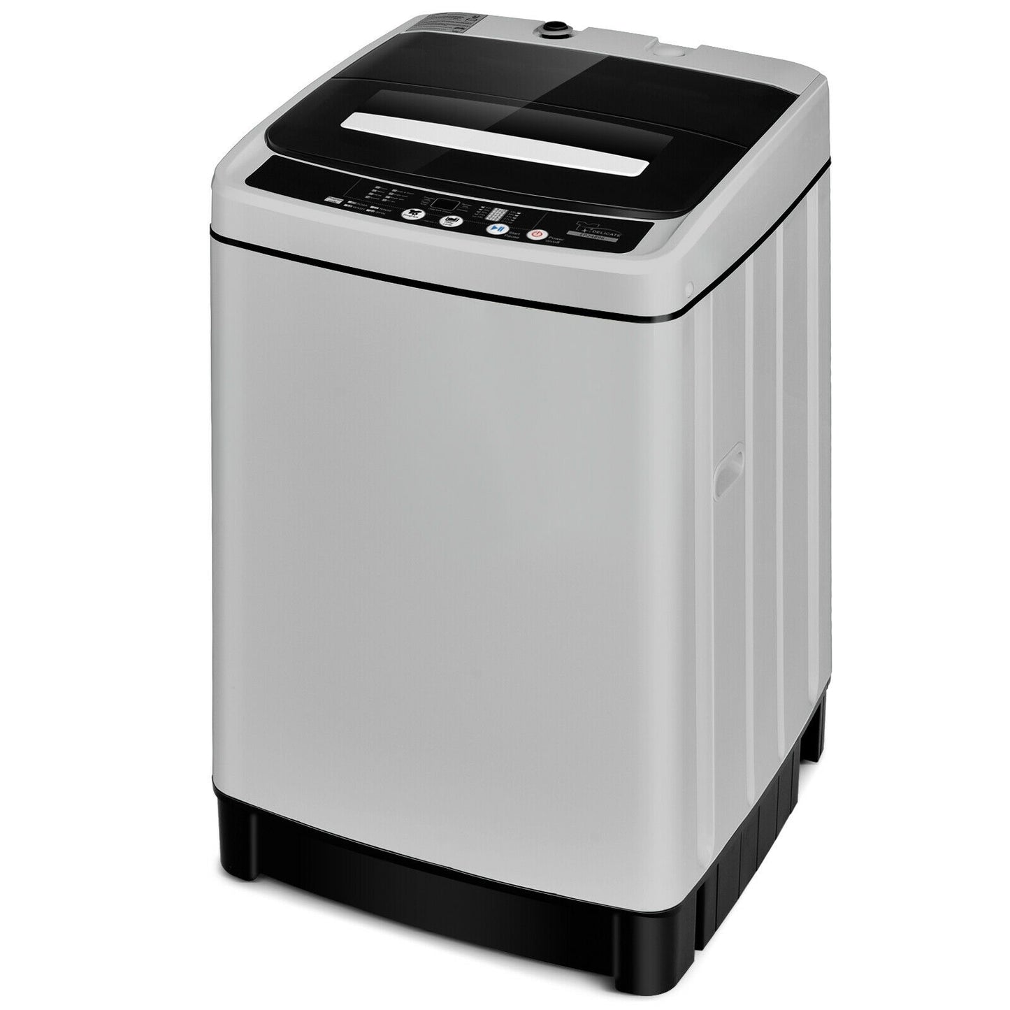 Full-Automatic Washing Machine 1.5 Cubic Feet 11 LBS Washer-White - Gray