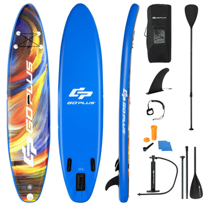 Inflatable Stand Up Paddle Board with Backpack and Aluminum Paddle Pump-M - M