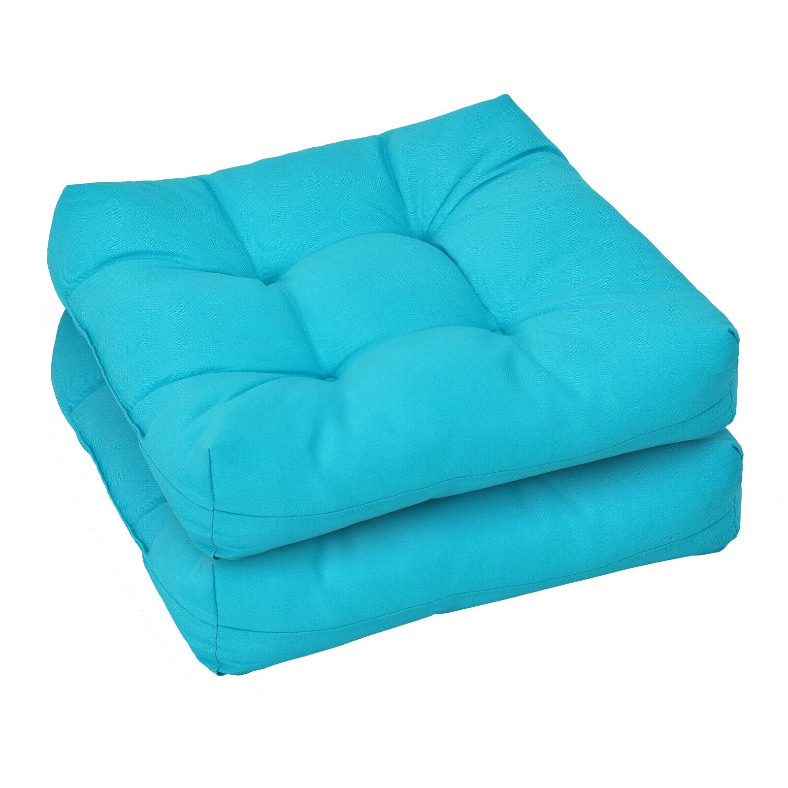 21 Inch x 21 Inch Patio Chair Seat Cushion Pads for Indoor and Outdoor-Orange - Turquoise
