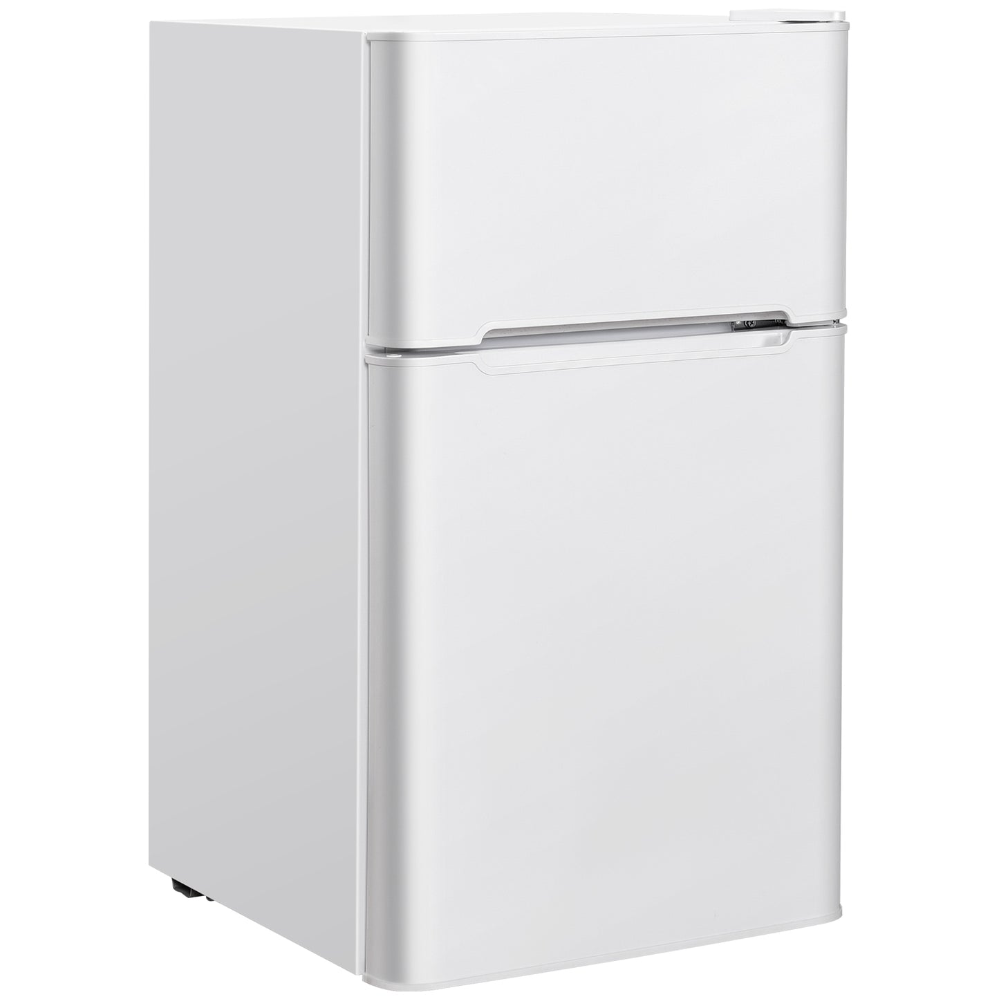 3.2 cu ft. Compact Stainless Steel Refrigerator-White - White