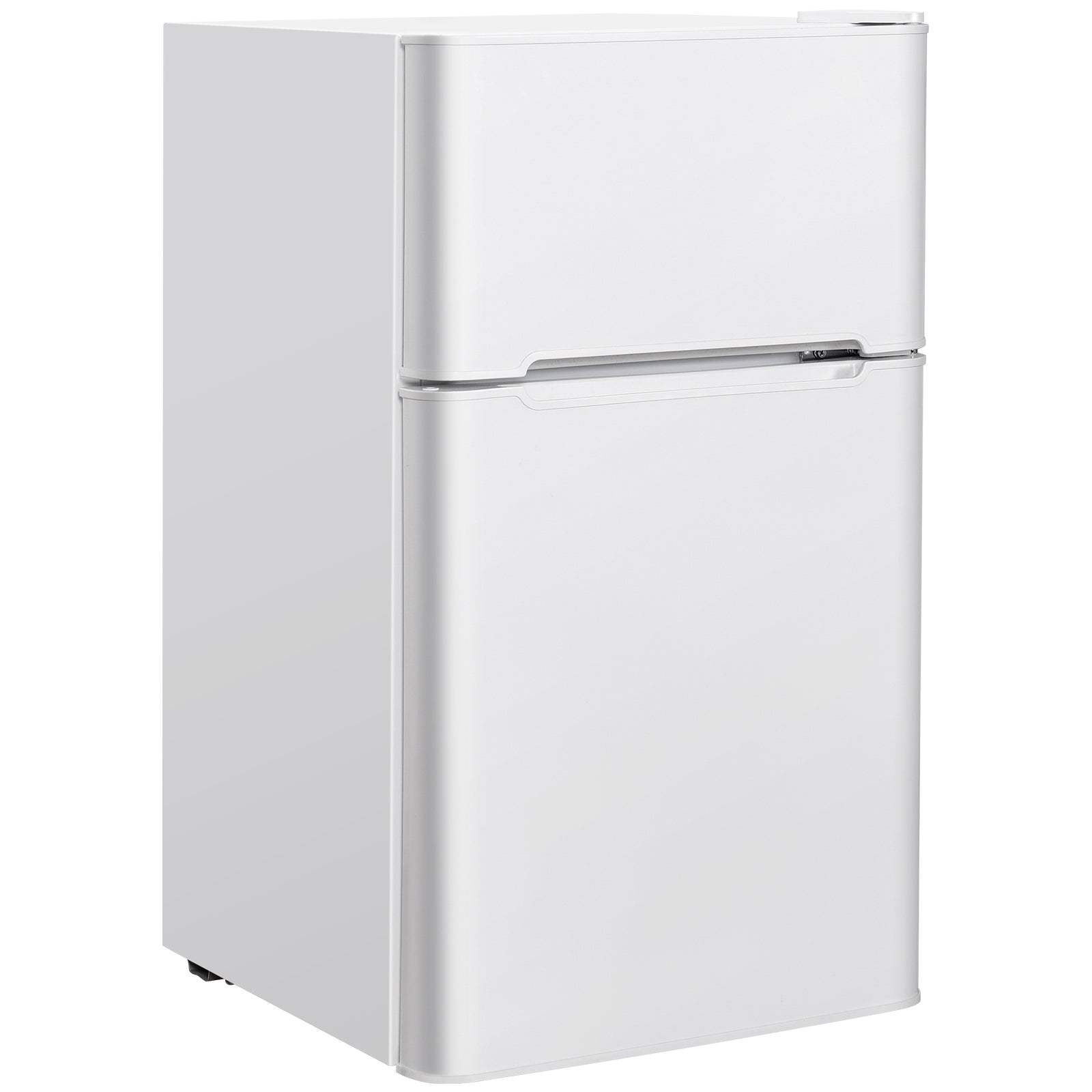 3.2 cu ft. Compact Stainless Steel Refrigerator-White - White