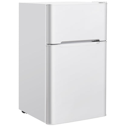 3.2 cu ft. Compact Stainless Steel Refrigerator-White - White