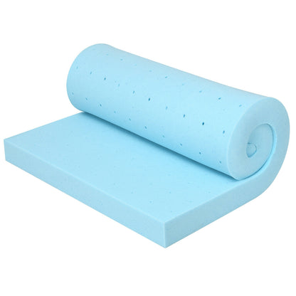 3 Inch Gel-Infused Cooling Bed Topper for All-Night Comfy-80 x 60 inch
