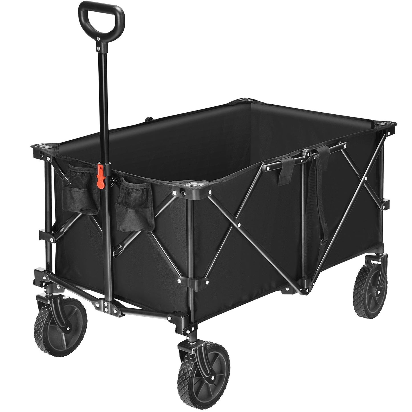 Outdoor Utility Garden Trolley Buggy -Black - Black