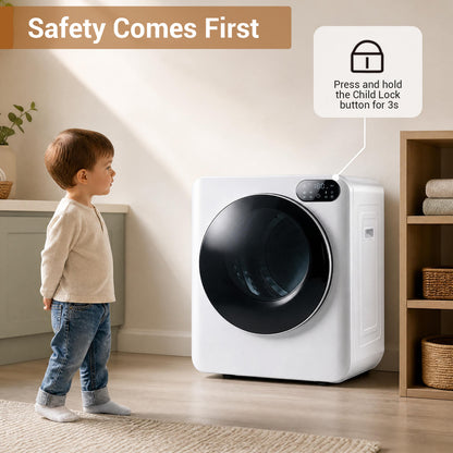 1.5 Cu Ft Portable Clothes Dryer with LED Touch Control