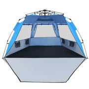3-4 Person Easy Pop Up Beach Tent UPF 50+ Portable Sun Shelter