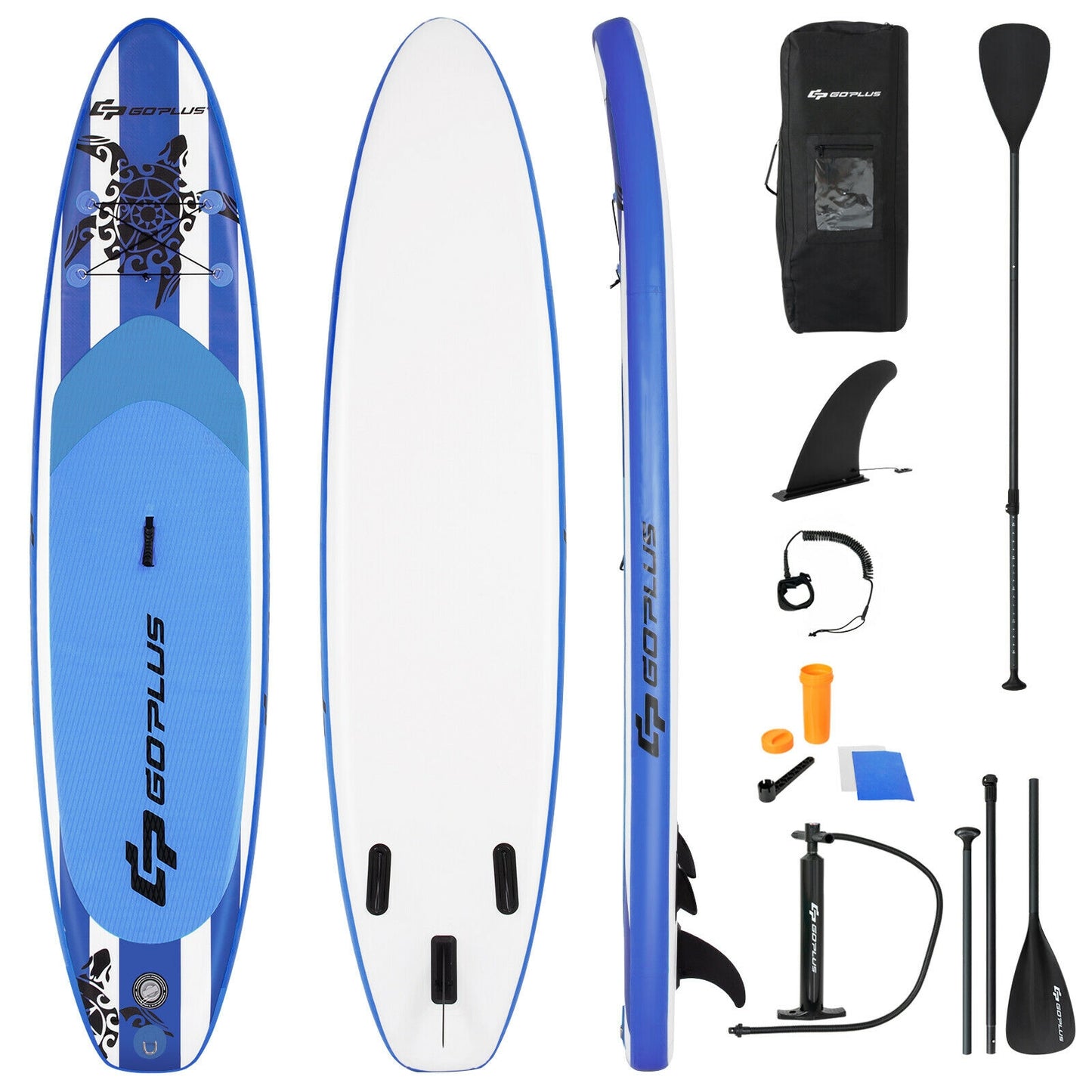 10.6 Feet Inflatable Paddle Board with Carry Bag - Default