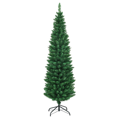PVC Artificial Slim Pencil Christmas Tree-5 Feet - 6 Feet