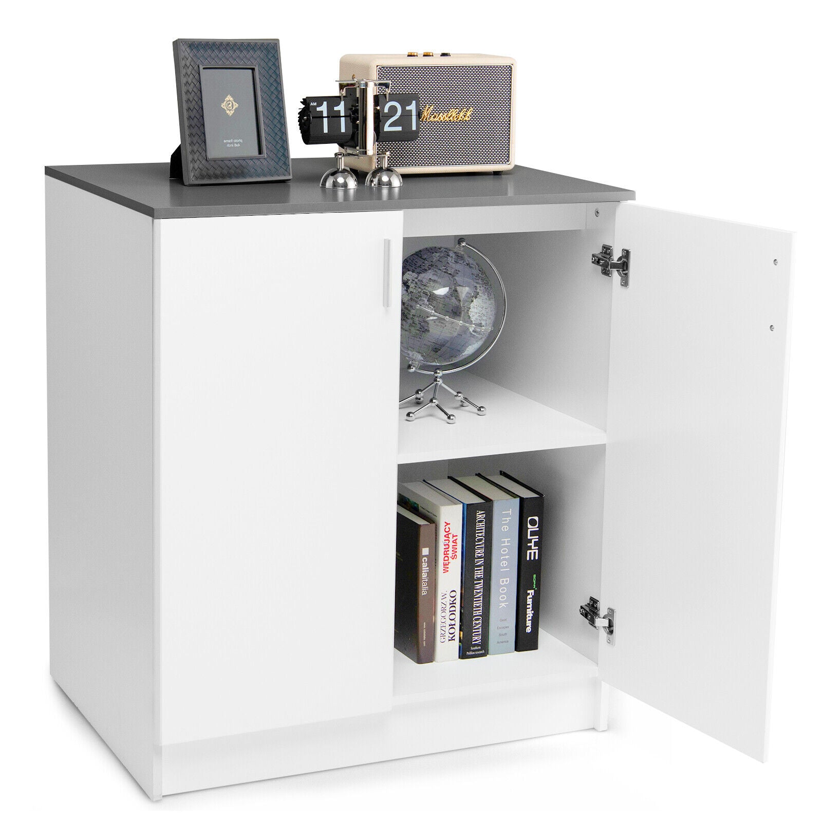 Storage Sideboard Cabinet with Doors and Shelves