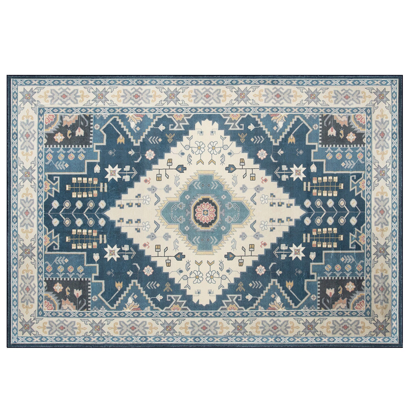 Faux Wool Fabric Area Rugs Doormat-M - M