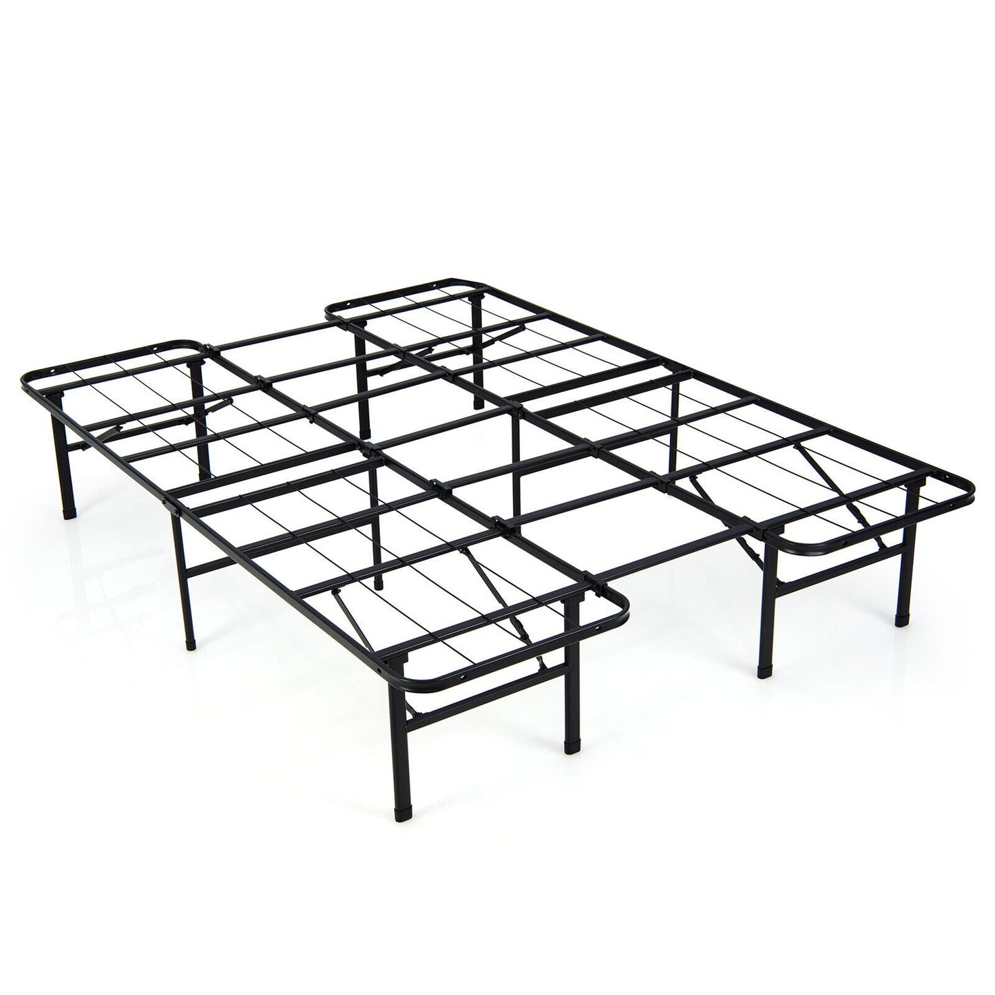 Full/King Size Folding Steel Platform Bed Frame for Kids and Adults-Full Size - Full Size