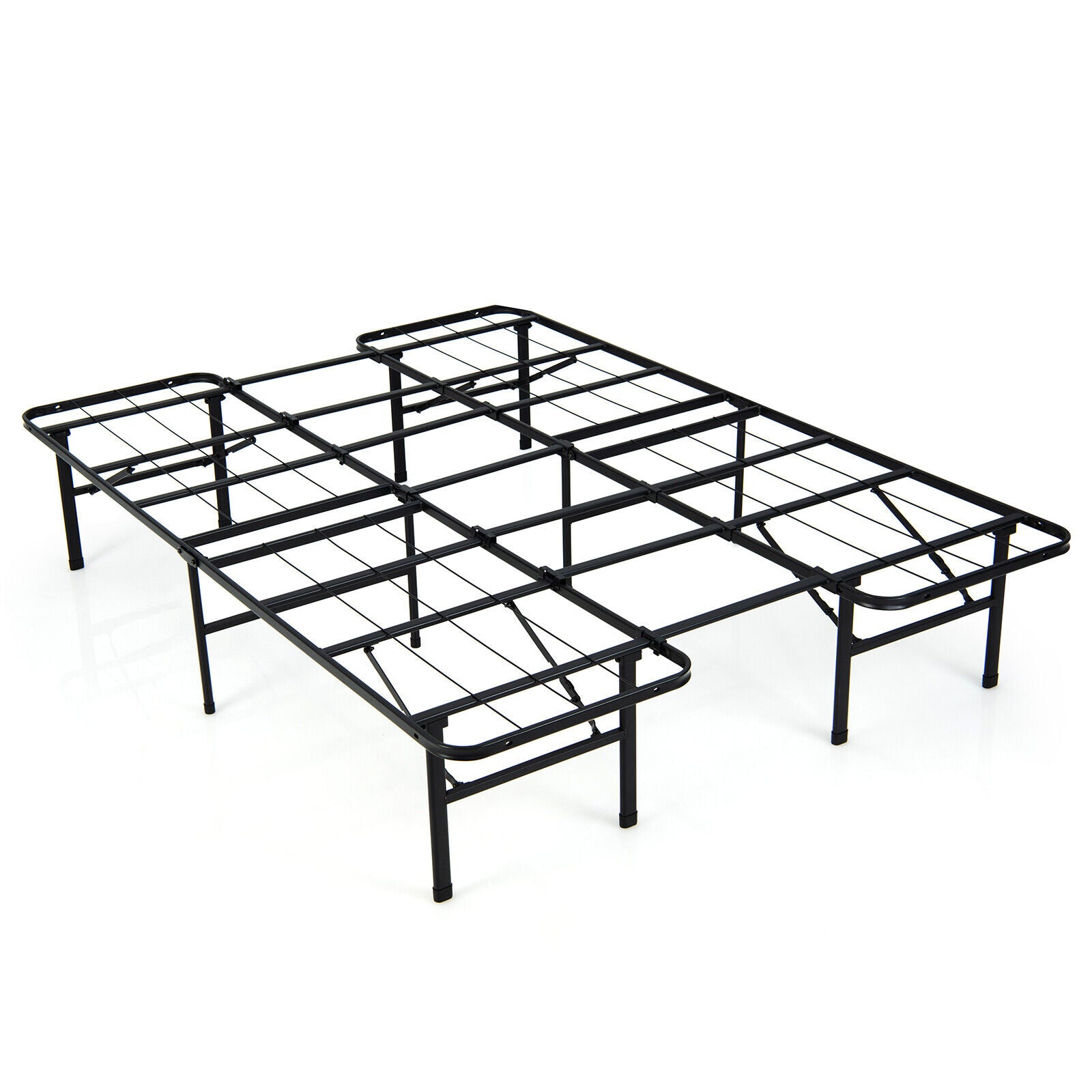 Full/King Size Folding Steel Platform Bed Frame for Kids and Adults-Full Size - Full Size
