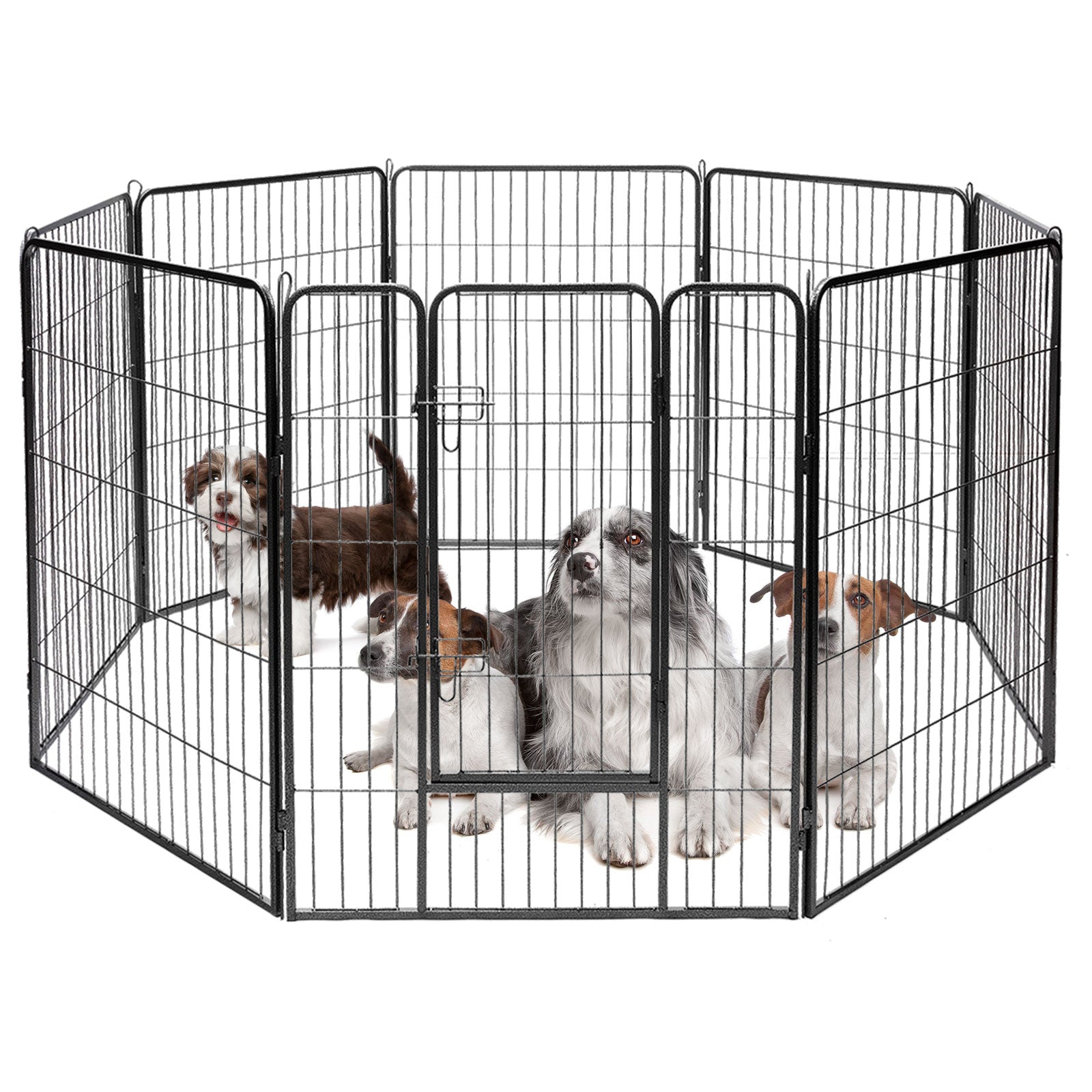 8 Metal Panel Heavy Duty Pet Playpen Dog Fence with Door-40 Inch - 48 Inches