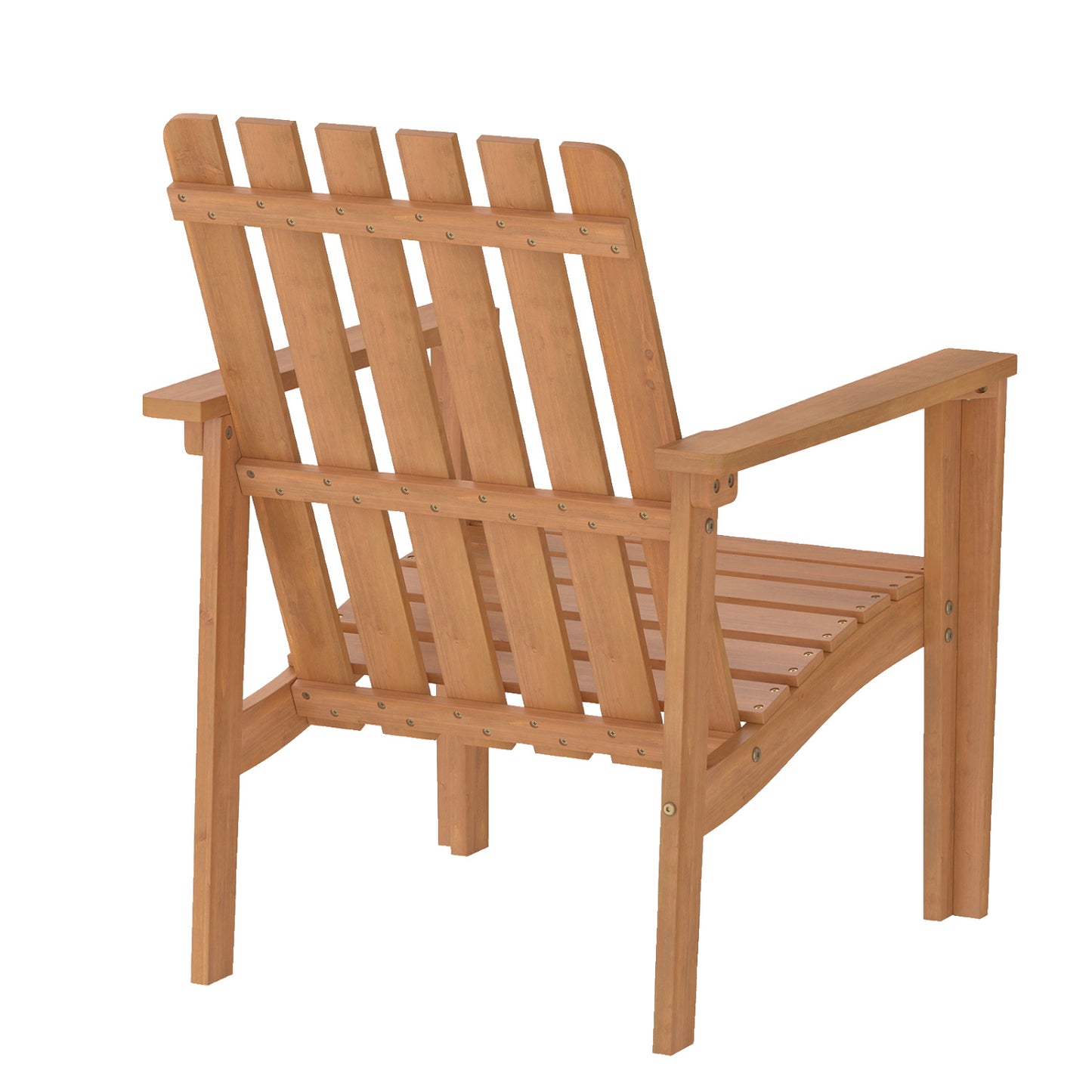 Acacia Wood Patio Dining Chair with Curved Seat & Armrests