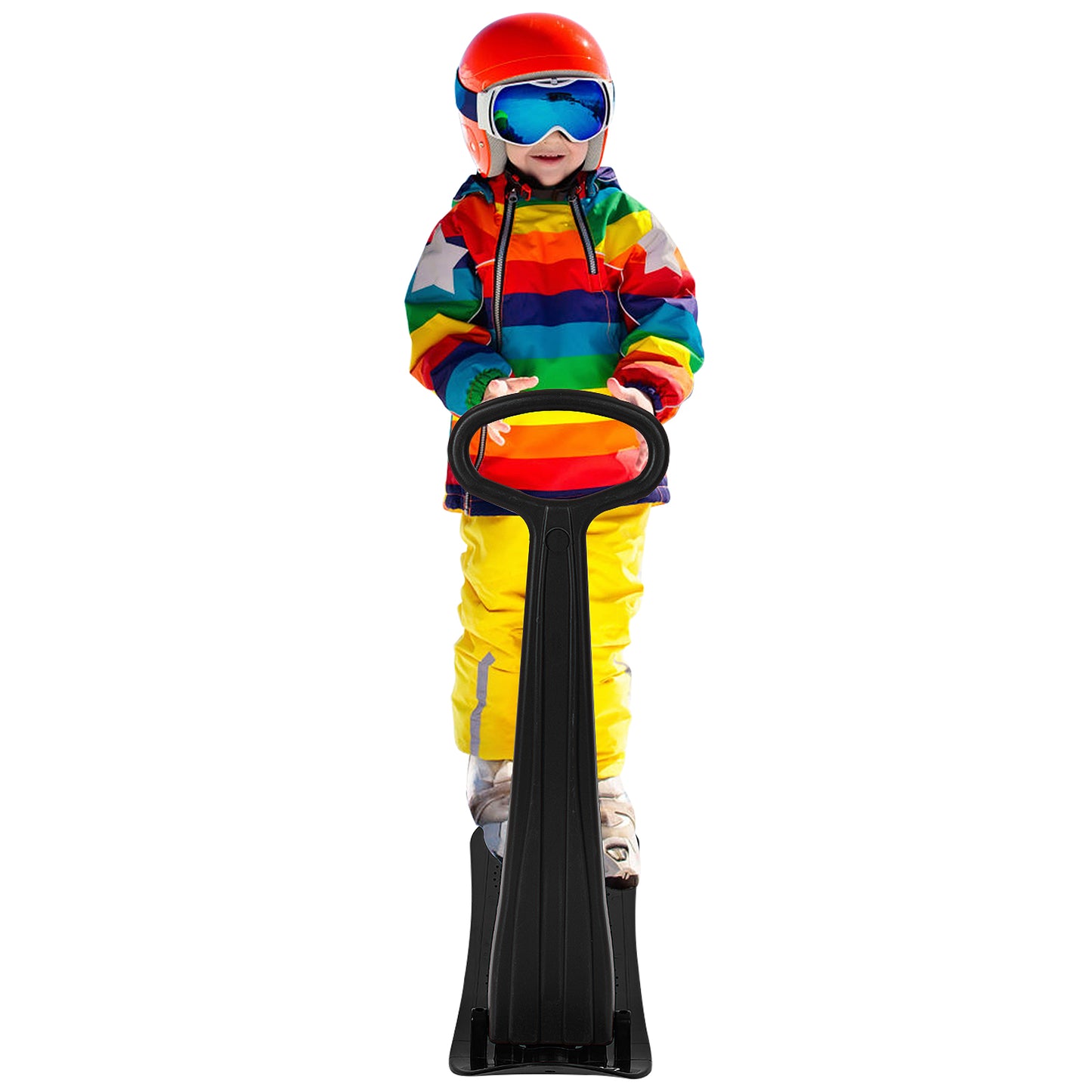 1-Rider Snow Scooter with Grip Handle-Black