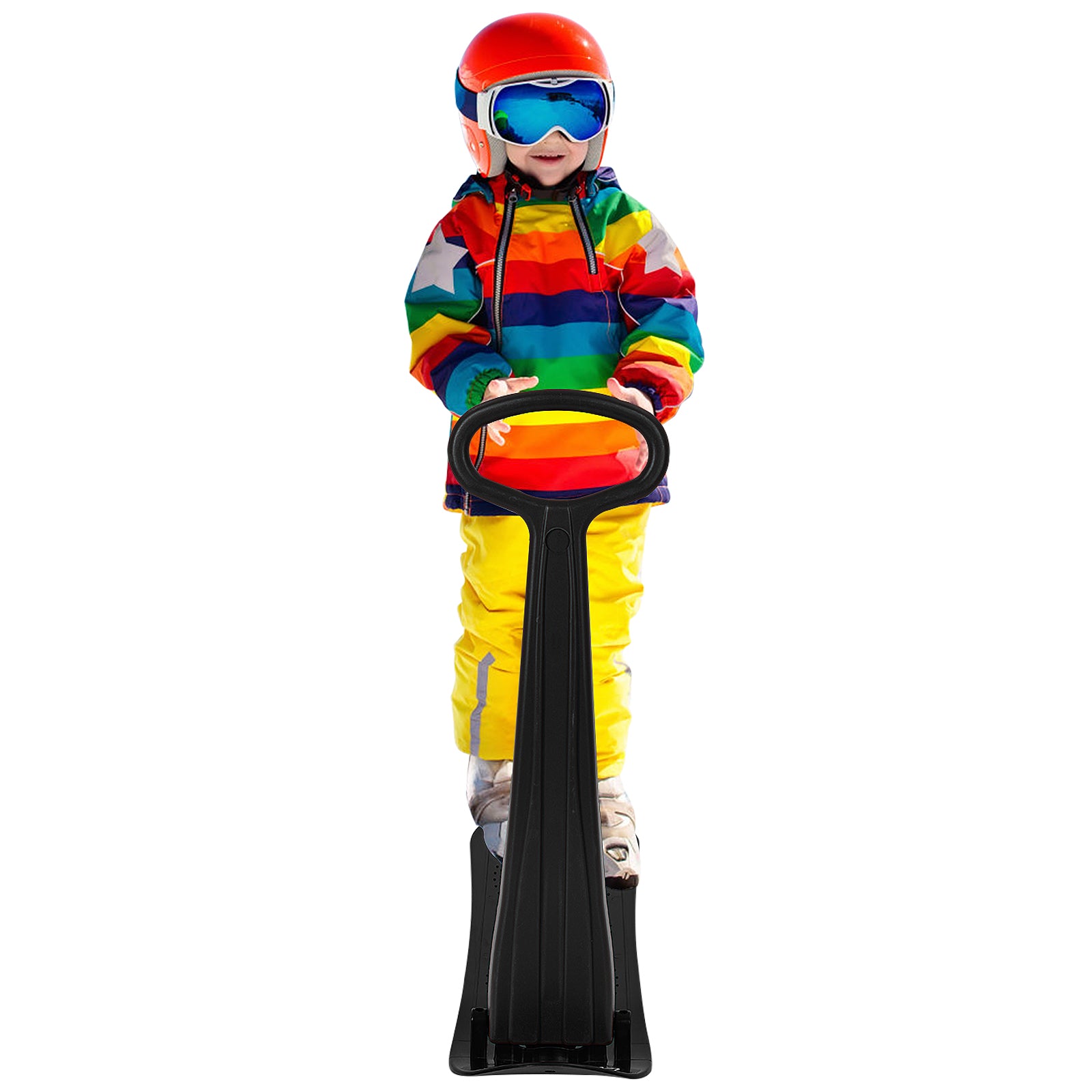 1-Rider Snow Scooter with Grip Handle-Black
