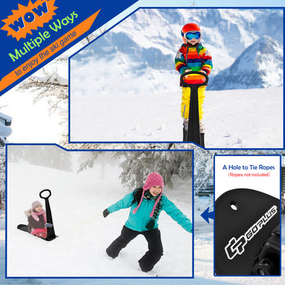 1-Rider Snow Scooter with Grip Handle-Black
