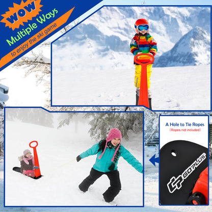 1-Rider Snow Scooter with Grip Handle-Red