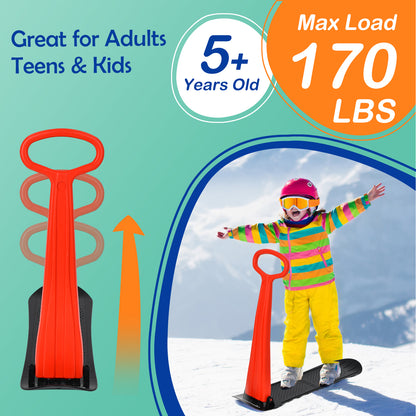 1-Rider Snow Scooter with Grip Handle-Red