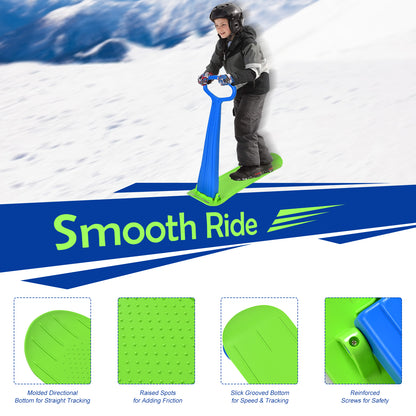 1-Rider Snow Scooter with Grip Handle-Blue