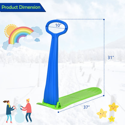 1-Rider Snow Scooter with Grip Handle-Blue