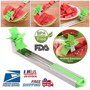 Watermelon Slicer Stainless Steel Watermelon Cubes Windmill Cutter Melon Knife Fruit Tools Kitchen Gadgets