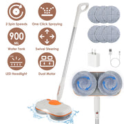 Cordless Spin Mop with Spray