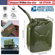 20L Gas Can 5 Gallon Spill Proof Gasoline Fuel Jerry Can Heavy Duty Steel