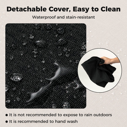 2-Pack Outdoor Patio Cushion Set with Removable Covers
