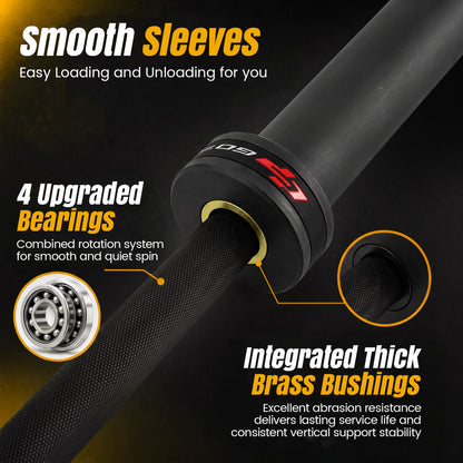 7ft Olympic Barbell 2000 lbs Capacity for Weightlifting