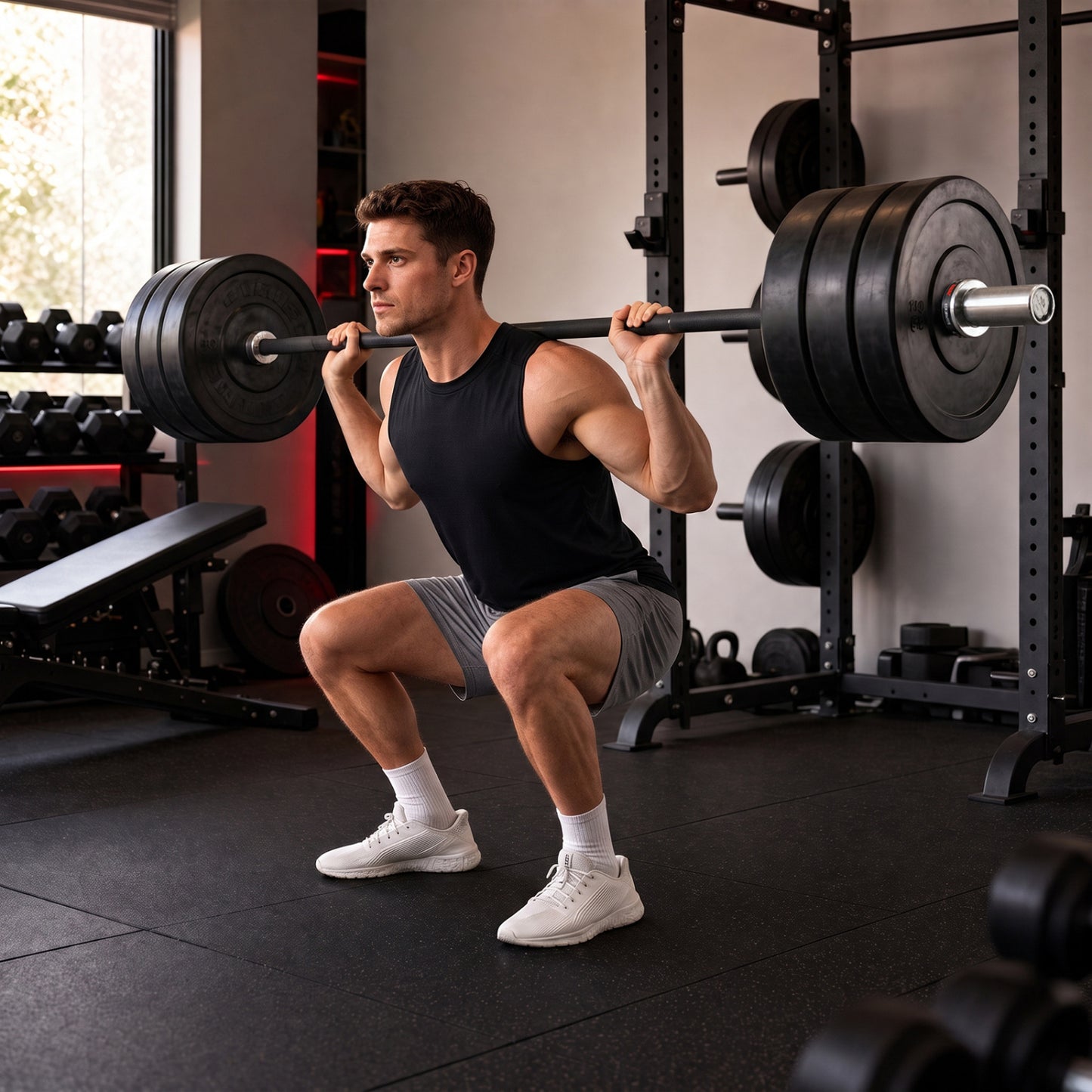 7ft Olympic Barbell 2000 lbs Capacity for Weightlifting