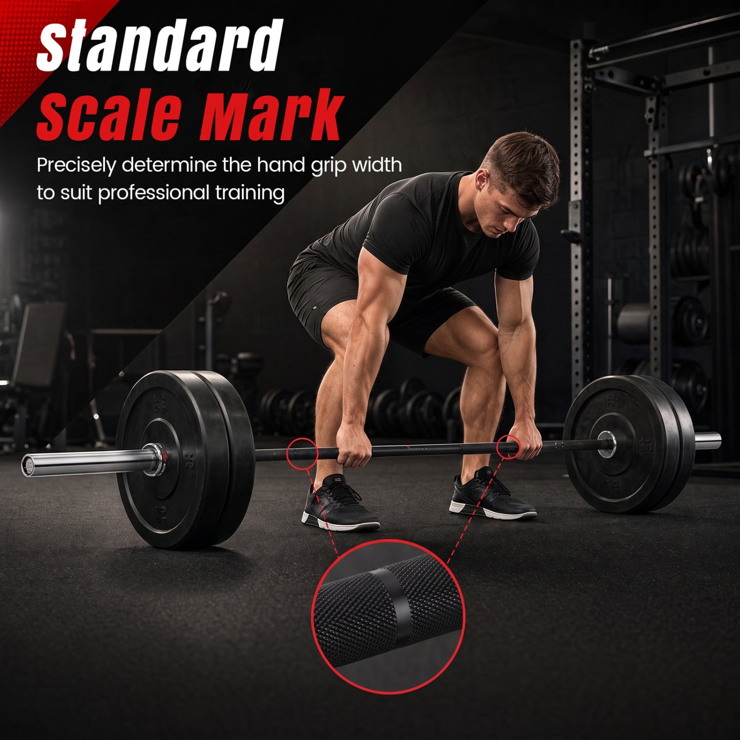 7ft Olympic Barbell 2000 lbs Capacity for Weightlifting