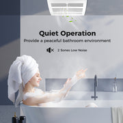 200 CFM Bathroom Exhaust Fan with Metal Housing and 6 Inches Duct for 200 Sq.Ft