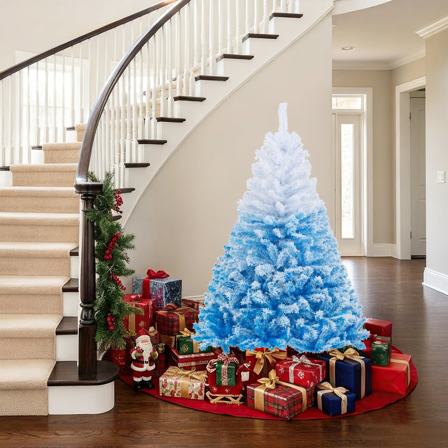 2025 New Artificial Christmas Tree with 456 Branch Tips and Folding Metal Stand-5FT