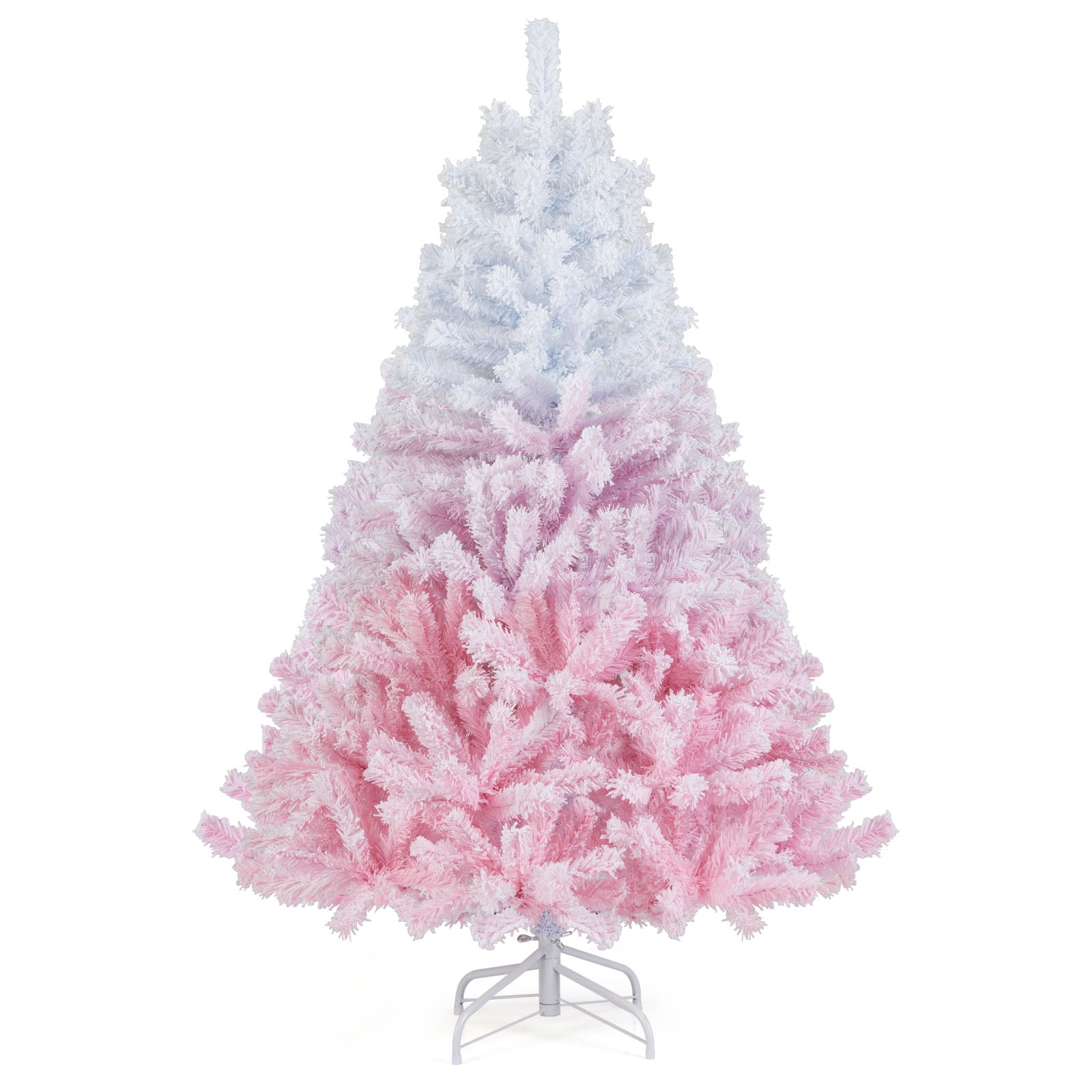 2025 New Artificial Christmas Tree with Folding Metal Stand and 456 Branch Tips-5FT