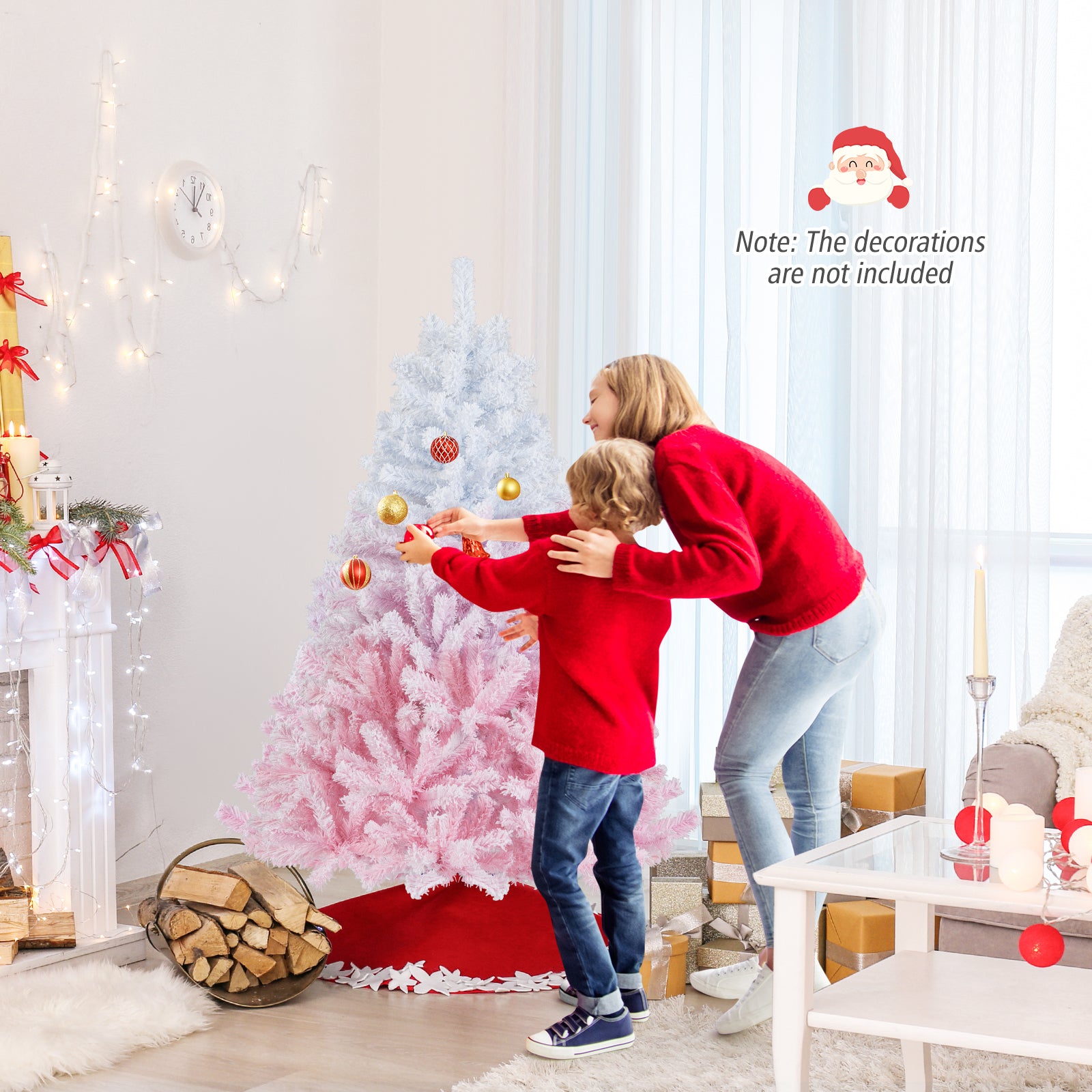 2025 New Artificial Christmas Tree with Folding Metal Stand and 456 Branch Tips-5FT